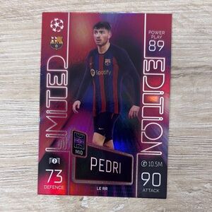 Topps Match Attack FC Barcelona Trading Card. Pedri Le RR